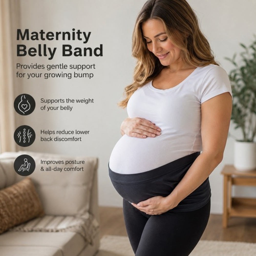 Pip‎ & Vine by Rosie Pope Maternity Belly Support Band Black Large New